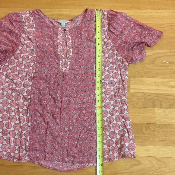 Lucky Brand Pink Patterned Blouse - Picture 6 of 10